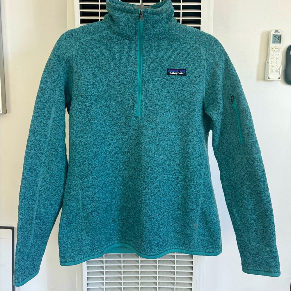 Patagonia Teal Quarter-Zip Better Sweater
